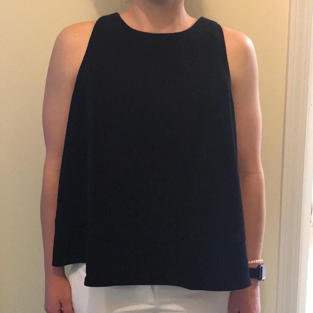 Black Ann Taylor Large Petite Top